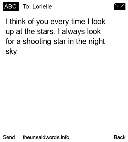 unsent message to Lorielle