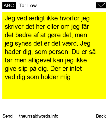 unsent message to Low
