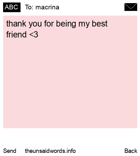 unsent message to macrina