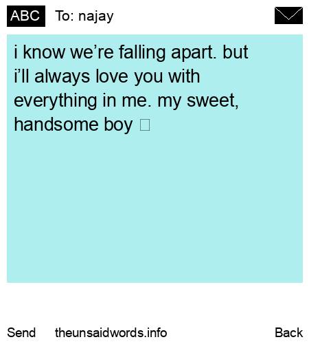unsent message to najay