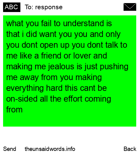 unsent message to response