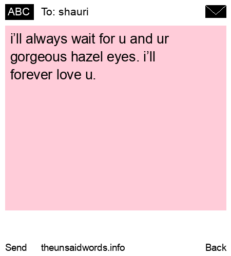 unsent message to shauri