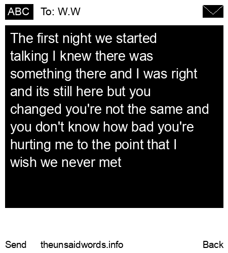 unsent message to W.W
