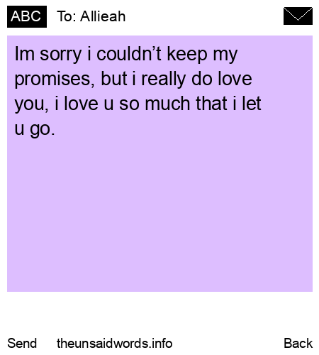unsent message to Allieah