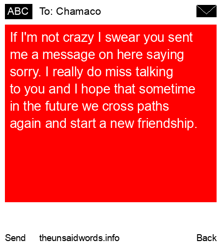 unsent message to Chamaco