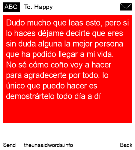 unsent message to Happy