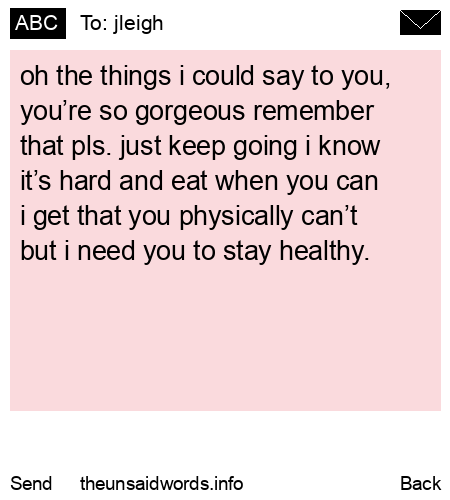 unsent message to jleigh