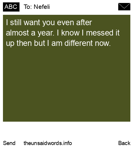 unsent message to Nefeli