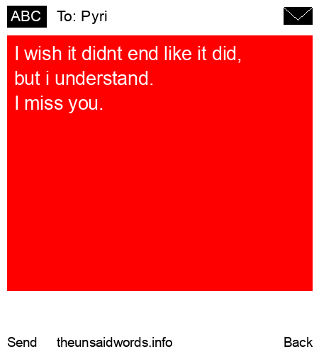 unsent message to Pyri