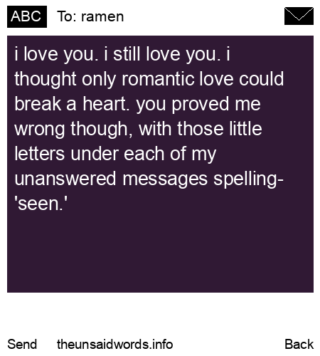 unsent message to ramen