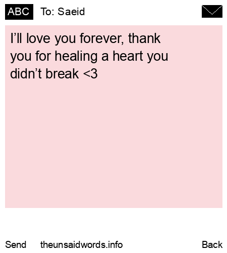 unsent message to Saeid