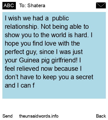 unsent message to Shatera