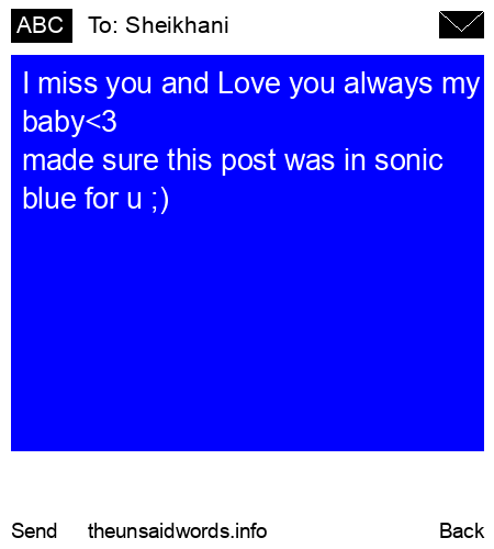 unsent message to Sheikhani