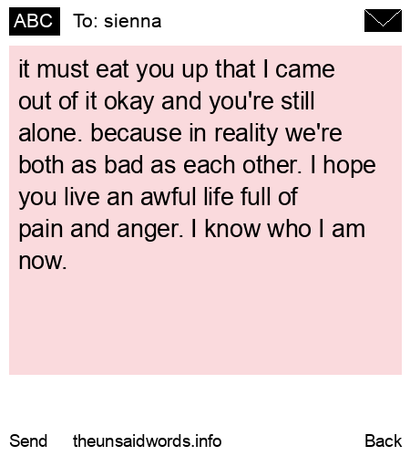 unsent message to sienna