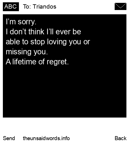 unsent message to Triandos