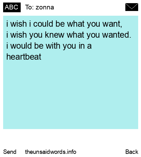 unsent message to zonna