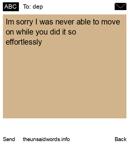 unsent message to dep