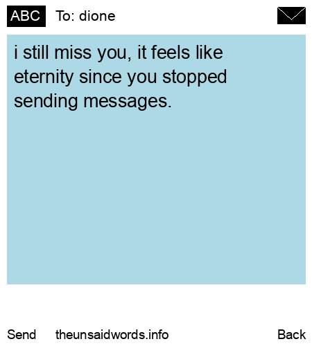 unsent message to dione