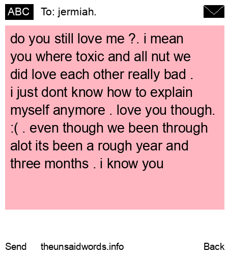 unsent message to jermiah.