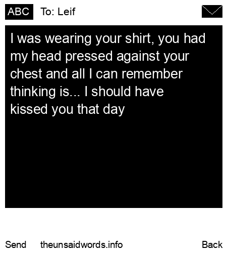 unsent message to Leif