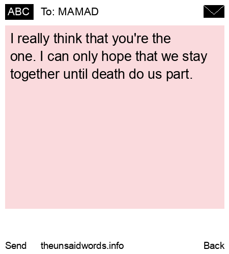 unsent message to MAMAD