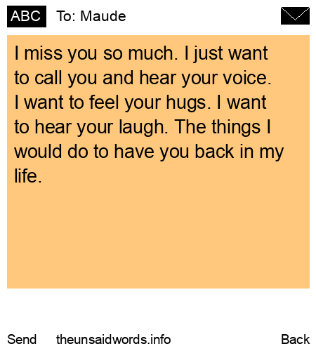 unsent message to Maude