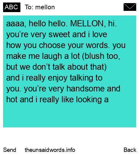 unsent message to mellon