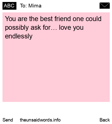 unsent message to Mima