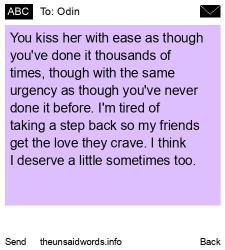unsent message to Odin