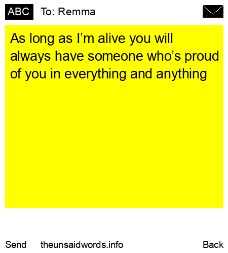 unsent message to Remma