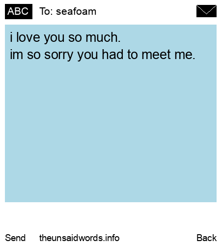 unsent message to seafoam