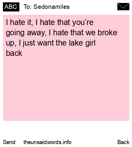 unsent message to Sedonamiles