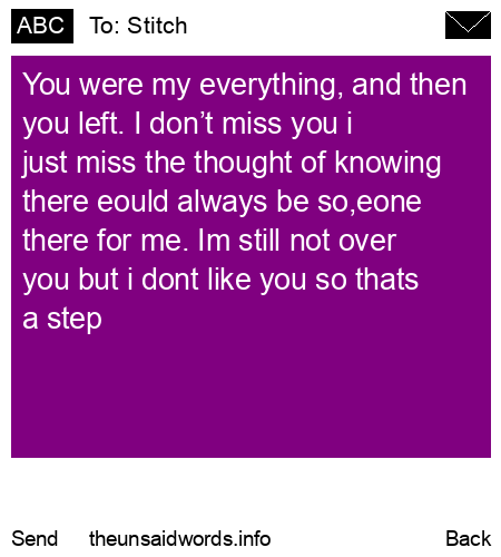 unsent message to Stitch
