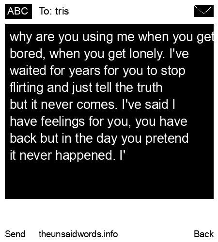 unsent message to tris