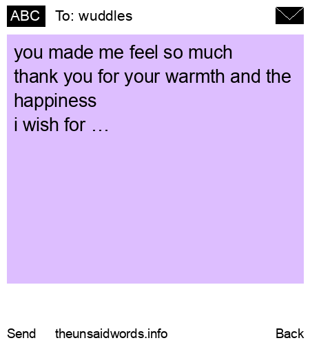 unsent message to wuddles 