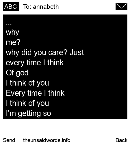 unsent message to annabeth