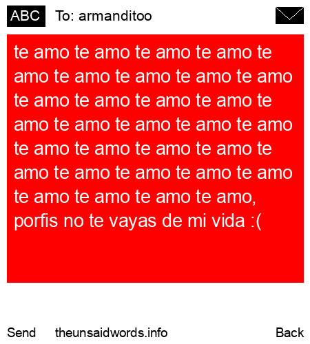 unsent message to armanditoo