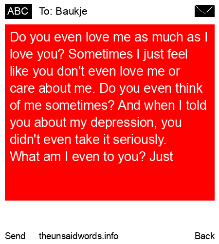 unsent message to Baukje