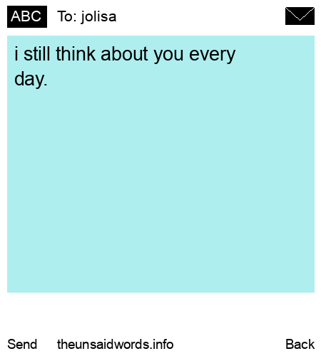 unsent message to jolisa