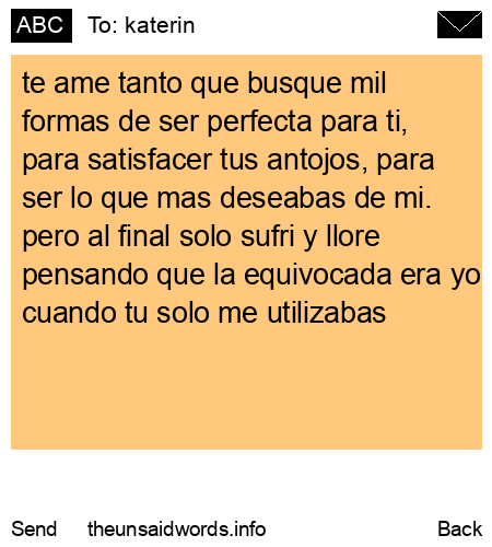 unsent message to katerin