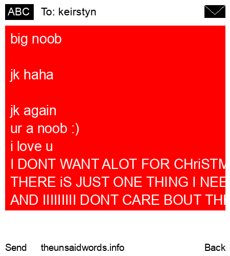 unsent message to keirstyn