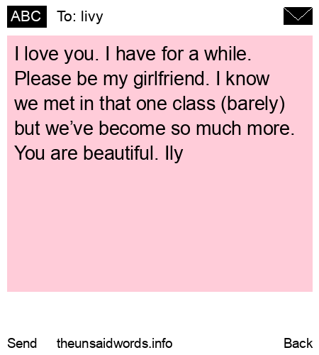 unsent message to livy