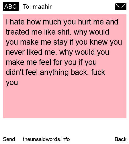 unsent message to maahir