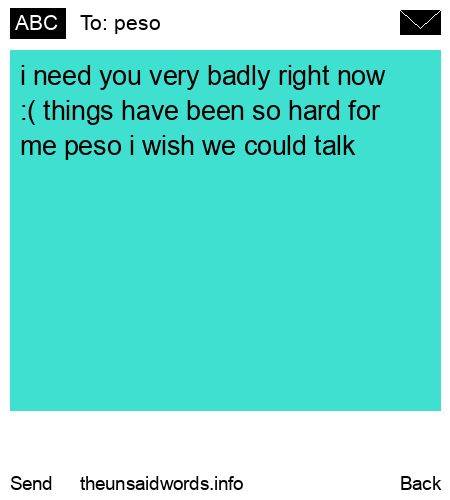 unsent message to peso