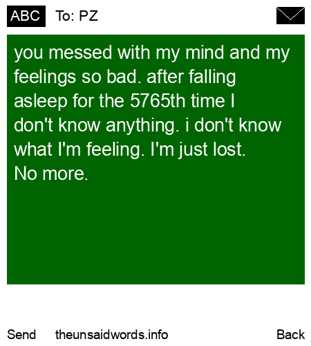unsent message to PZ