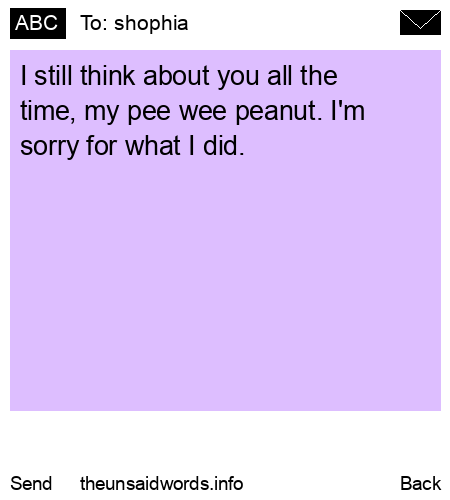 unsent message to shophia