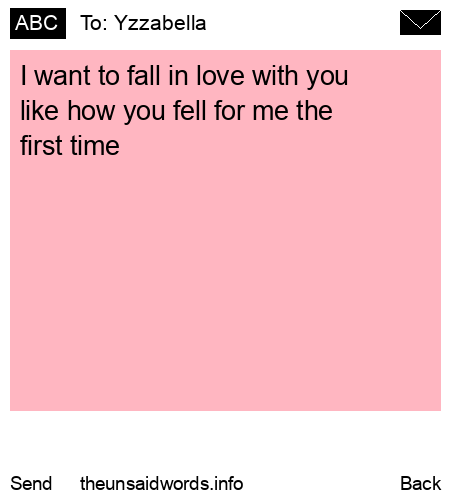 unsent message to Yzzabella