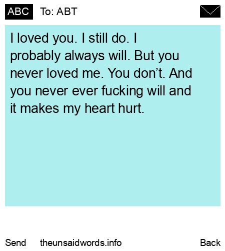 unsent message to ABT