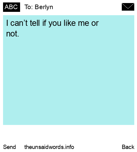 unsent message to Berlyn 