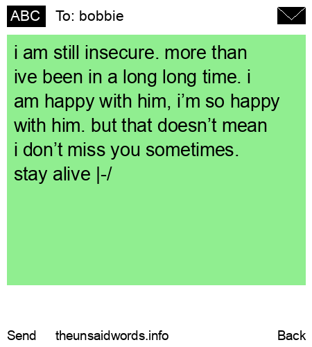 unsent message to bobbie